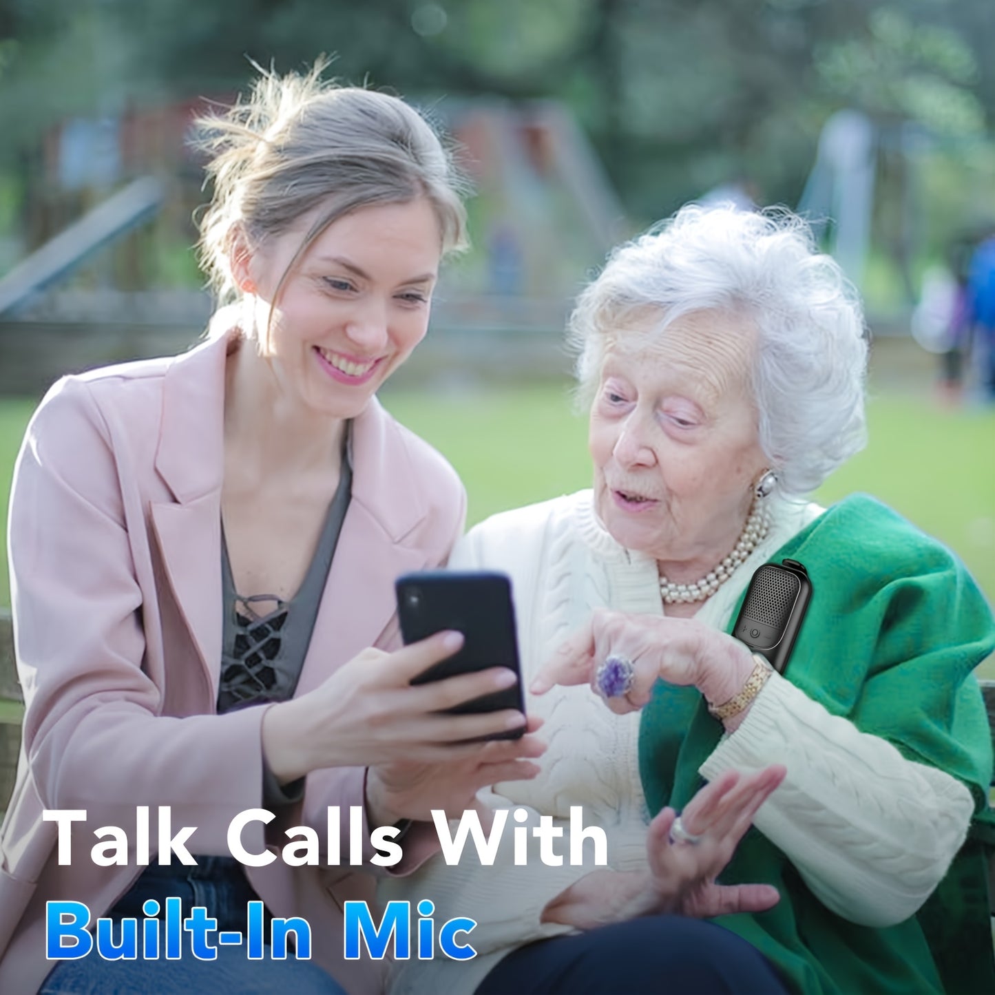 TIMU Mini Wireless Speaker, Wearable Clip-On Portable Speaker with Built-in Microphone for Hands-Free Music and Calls, Up to 24 Hours Battery Life, Compact Outdoor Speaker Suitable for Both Men and Women