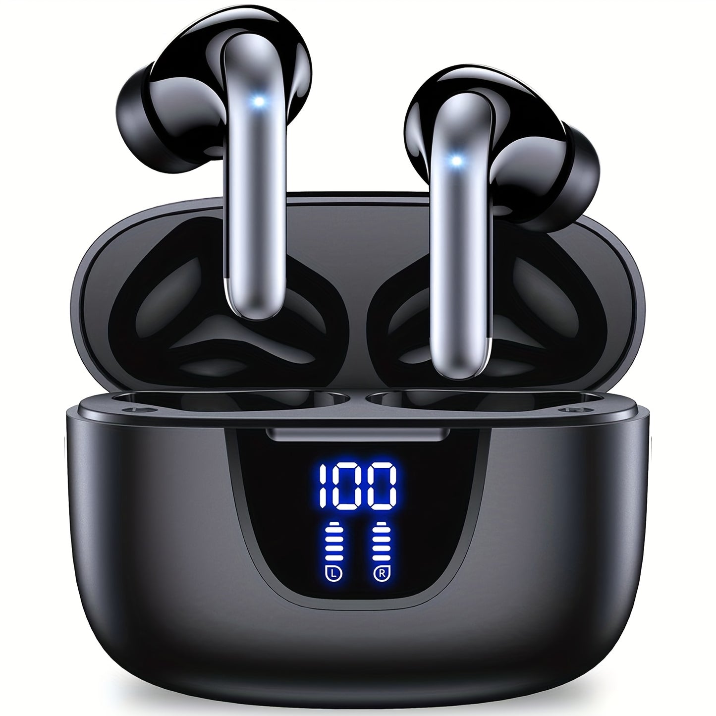 Wireless Headphones, Wireless 5.3 Earbuds, 13Mm Speaker, 30H Playtime, Type-C Fast Charging Box, Stereo Wireless In-Ear Headset, Suitable for Iphone And Android In-Ear Headsets, Gaming Business Sports Headphone Mic