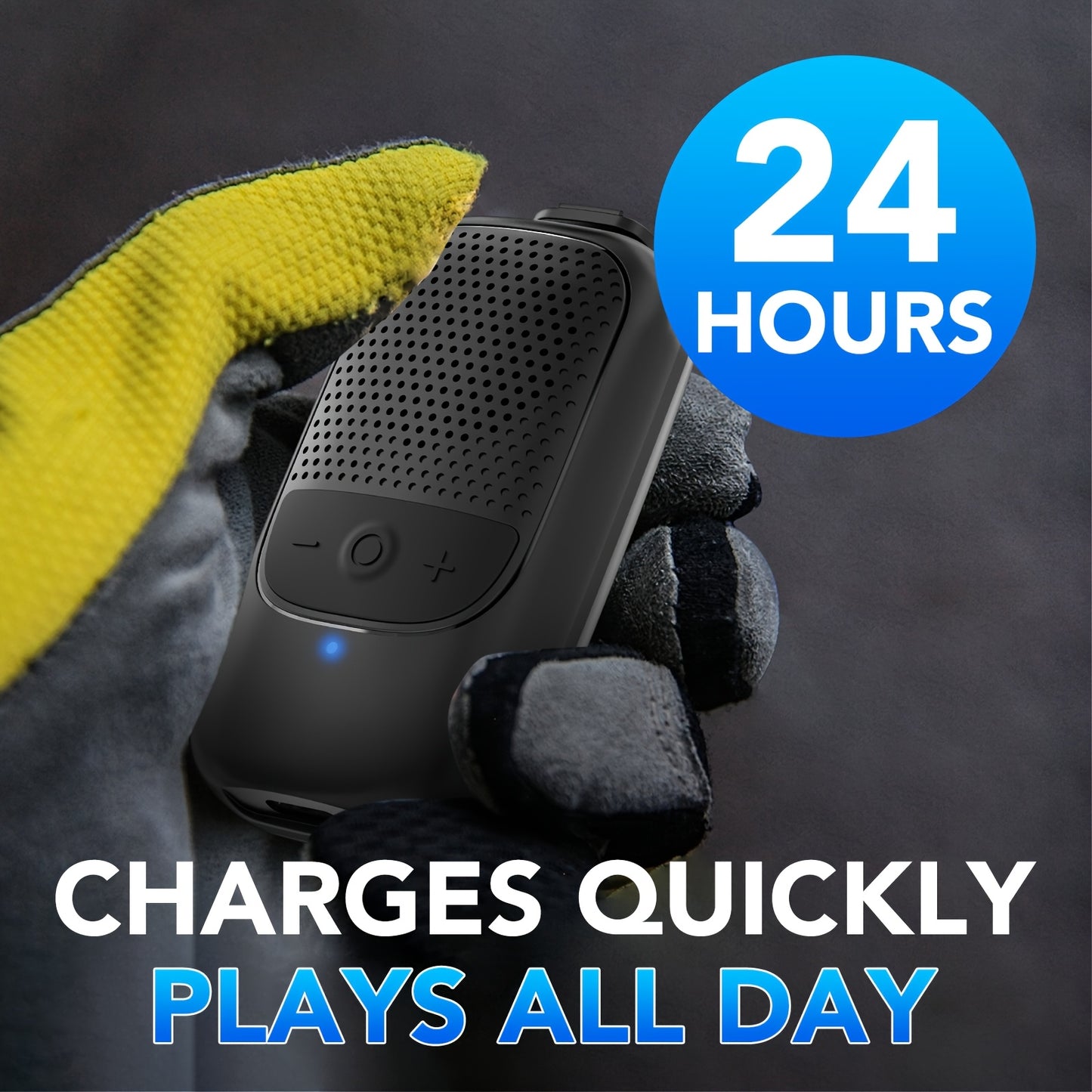 TIMU Mini Wireless Speaker, Wearable Clip-On Portable Speaker with Built-in Microphone for Hands-Free Music and Calls, Up to 24 Hours Battery Life, Compact Outdoor Speaker Suitable for Both Men and Women