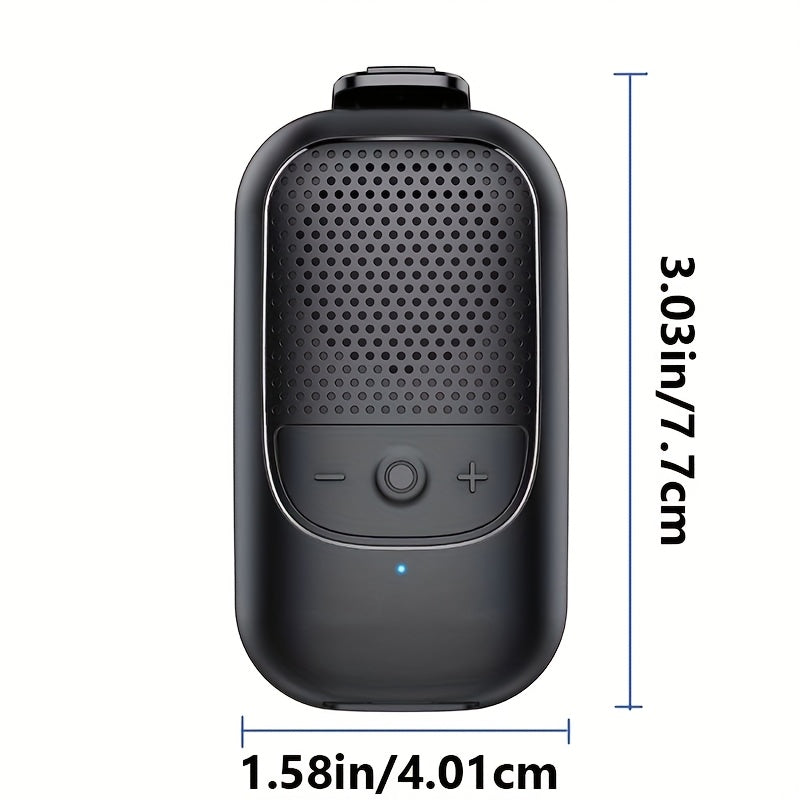 TIMU Mini Wireless Speaker, Wearable Clip-On Portable Speaker with Built-in Microphone for Hands-Free Music and Calls, Up to 24 Hours Battery Life, Compact Outdoor Speaker Suitable for Both Men and Women