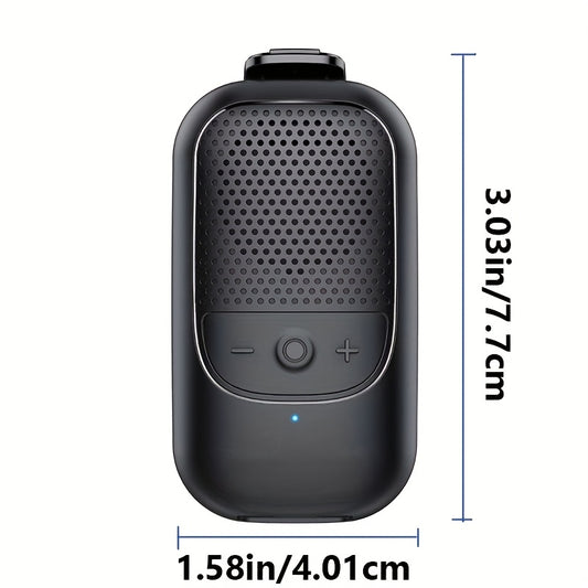 TIMU Mini Wireless Speaker, Wearable Clip-On Portable Speaker with Built-in Microphone for Hands-Free Music and Calls, Up to 24 Hours Battery Life, Compact Outdoor Speaker Suitable for Both Men and Women