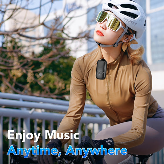 TIMU Mini Wireless Speaker, Wearable Clip-On Portable Speaker with Built-in Microphone for Hands-Free Music and Calls, Up to 24 Hours Battery Life, Compact Outdoor Speaker Suitable for Both Men and Women