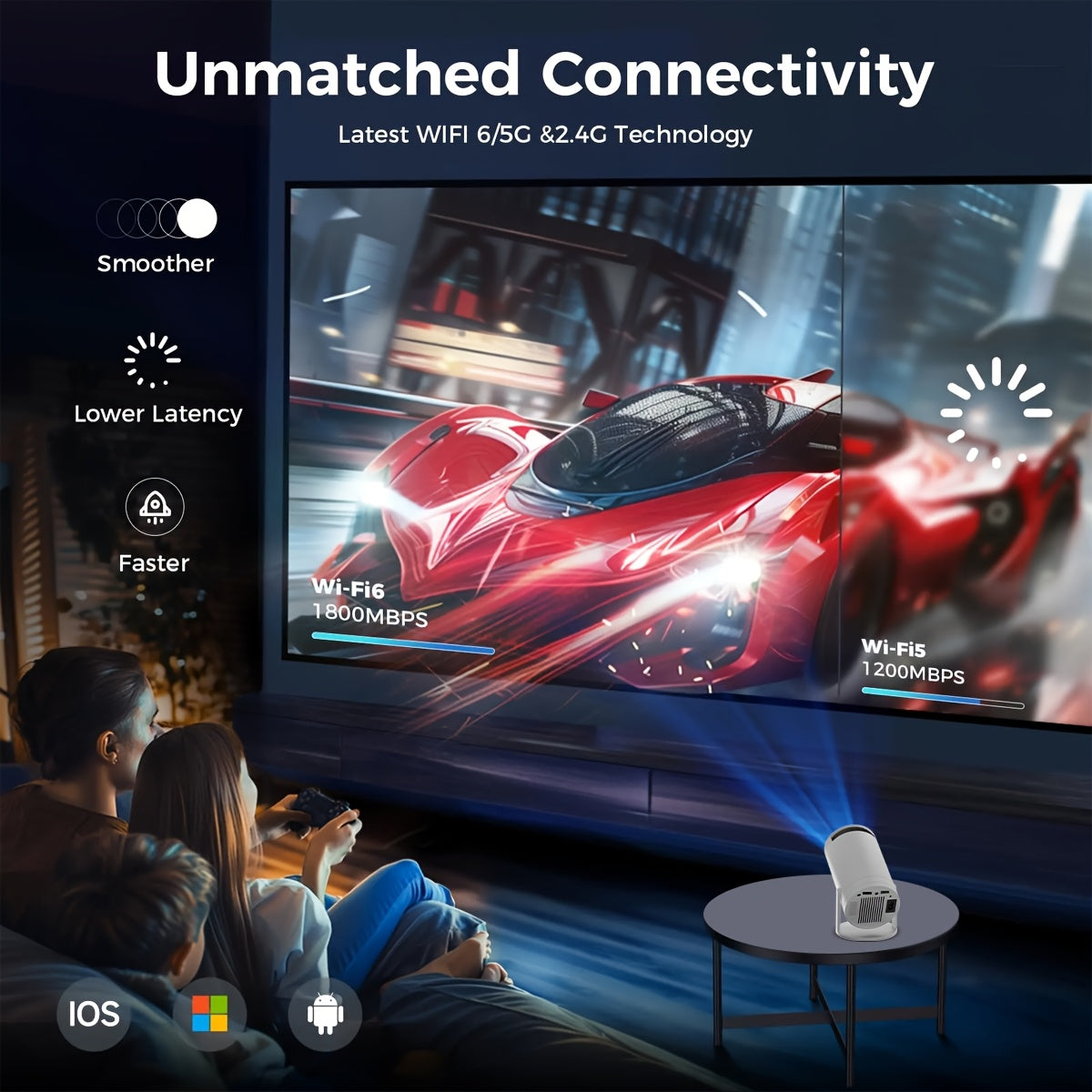 SGV Portable Smart Mini Projector