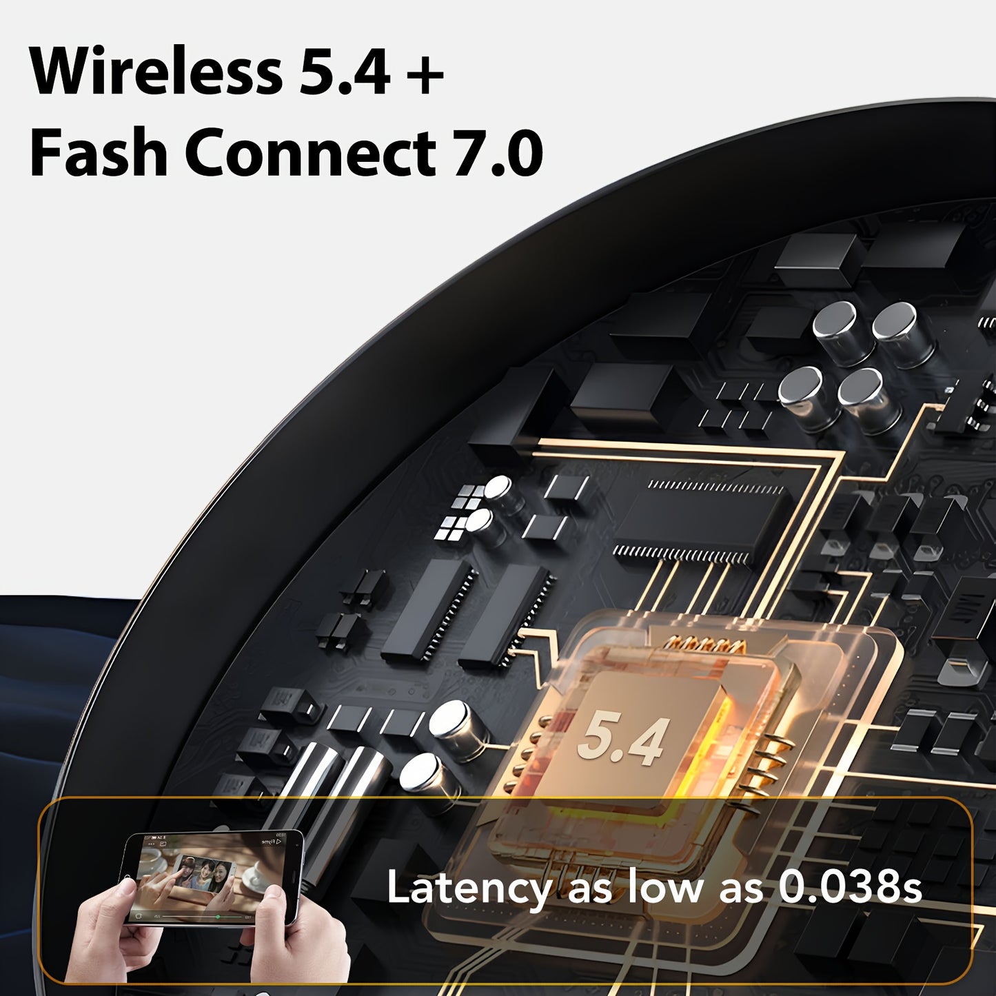 TIMU Active Noise Cancelling Headphones with Wireless, Built-in Mic, Foldable Over-Ear design, USB-C Charging, Long-Lasting 500mAh Battery - Compatible with PC, Laptop, Mobile, Gaming, Travel - for Men & Women (Black) - Ideal